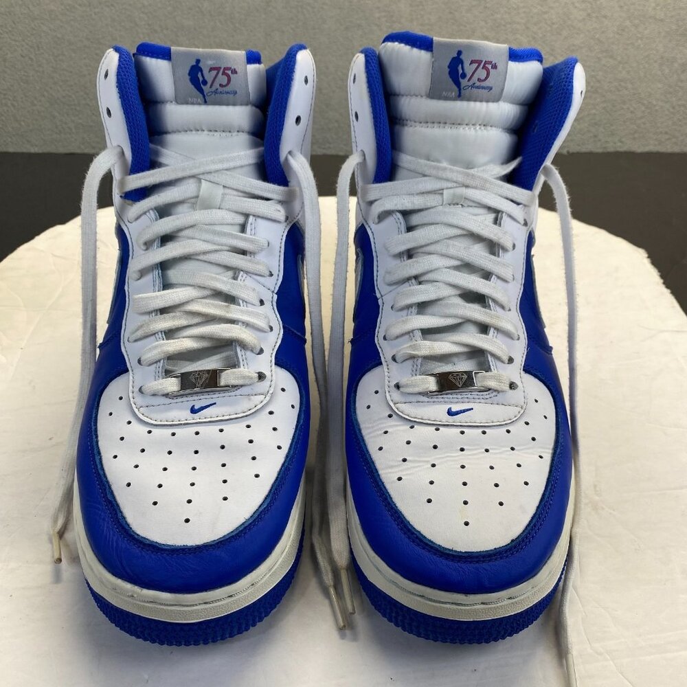 Nike Air Force 1 High NBA 75th Anniversary White Royal Pistons DC8870-100 Men 12